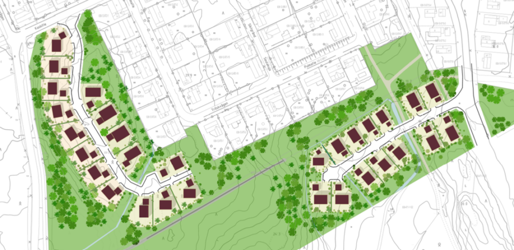 Etelä-Kevätkumpu I -asemakaavan ehdotusvaiheen illustraatio.