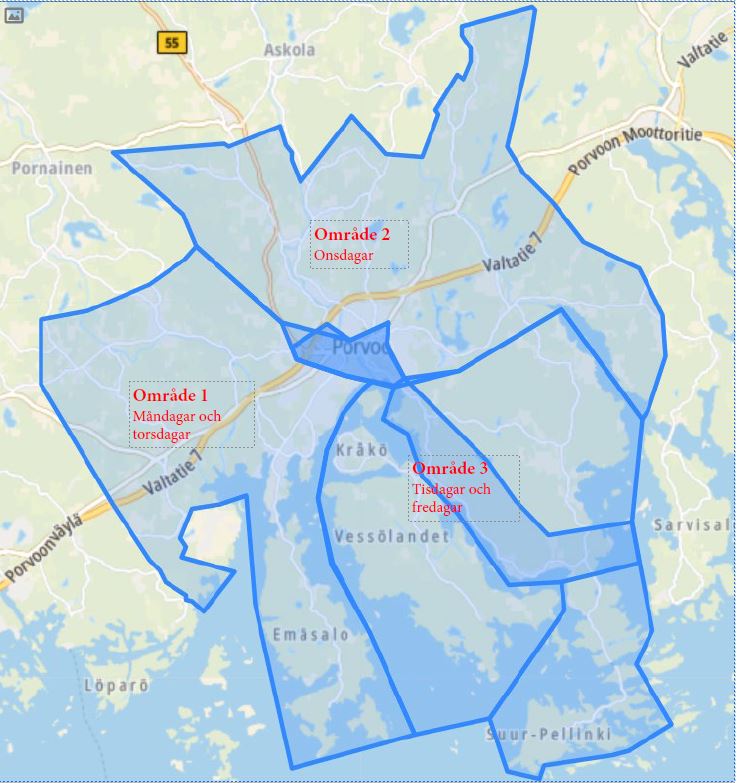 Byaskjussens områden på vardagar 25.11.