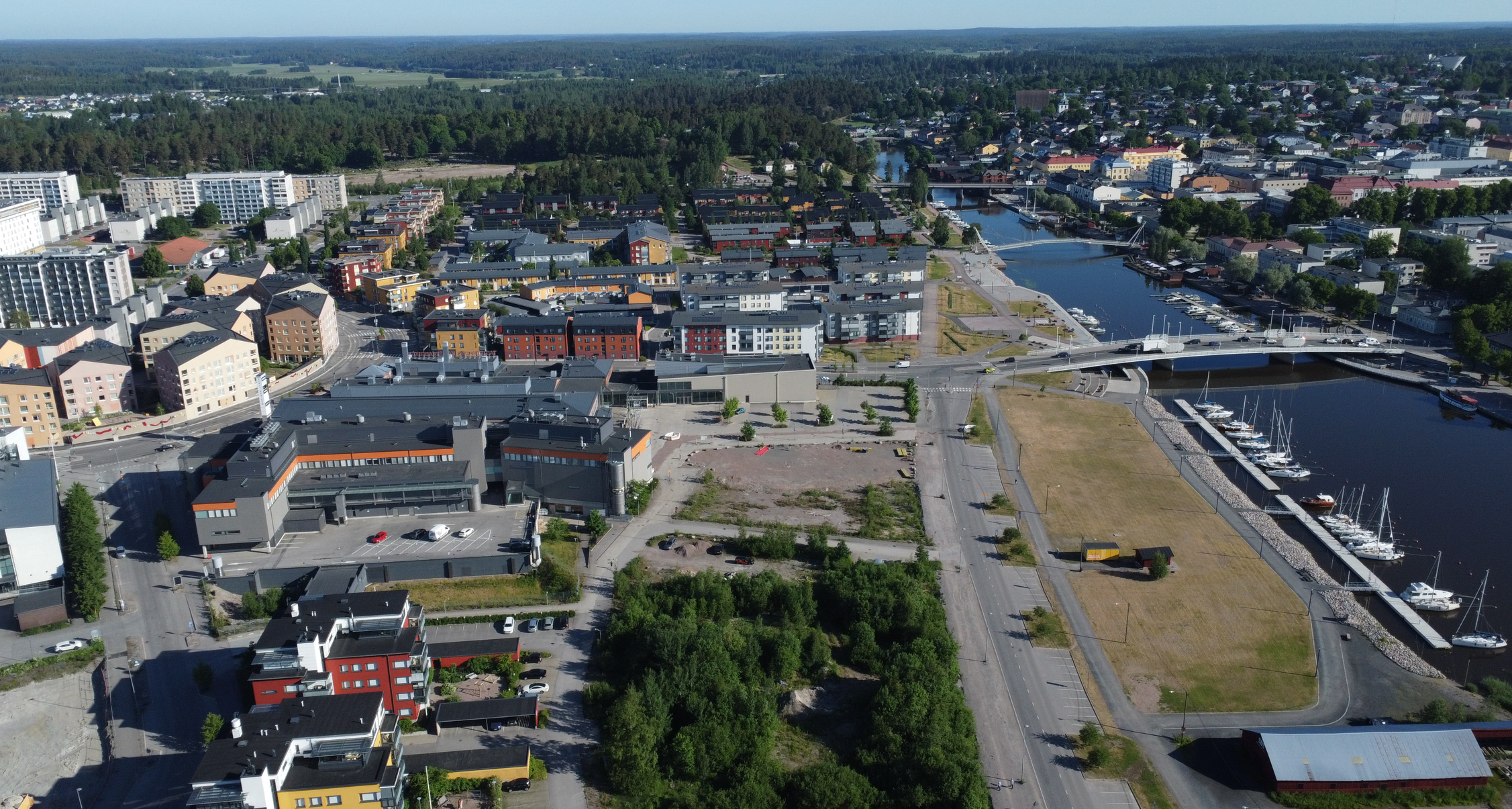 Ilmakuva Porvoonjoen Länsirannasta.